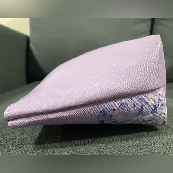 NWT Marc Tetro White Westie Dog Print & Purple Hydrangea Flowers Bag - Picture 4 of 13